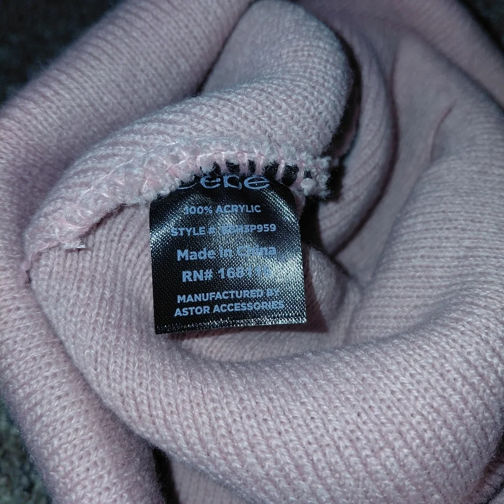 Bebe| Soft Pink Knit Beanie